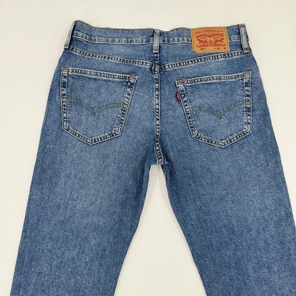 Levi's 511 Slim Fit Jeans Men's 32x32 Blue Denim NWT Reclaimed Sustainable